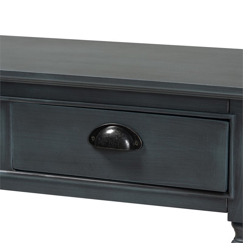 Baxton Studio Garvey  Grey Finished Wood 3-Drawer Entryway Console Table