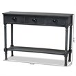Baxton Studio Garvey  Grey Finished Wood 3-Drawer Entryway Console Table