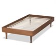 Baxton Studio Rina Ash Walnut Finished Wood Twin Size Platform Bed Frame