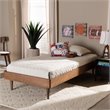 Baxton Studio Rina Ash Walnut Finished Wood Twin Size Platform Bed Frame