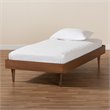 Baxton Studio Rina Ash Walnut Finished Wood Twin Size Platform Bed Frame