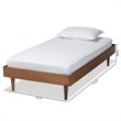 Baxton Studio Rina Ash Walnut Finished Wood Twin Size Platform Bed Frame