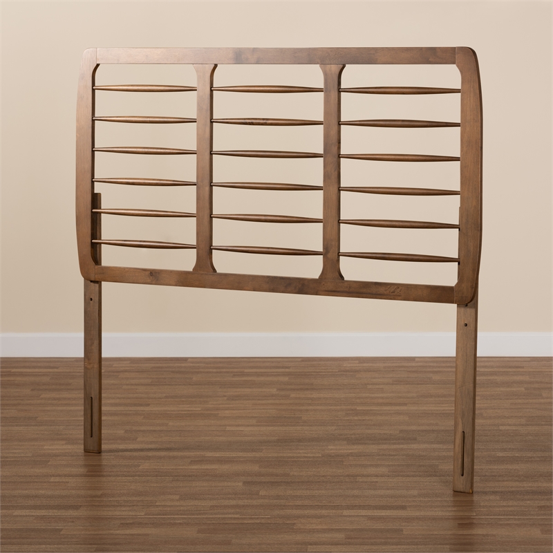 Baxton Studio Carolyn Modern Ash Walnut Finished Wood Full Size Headboard