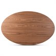 Baxton Studio Monte Modern Walnut Brown Finished Wood 71-Inch Oval Dining Table