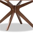 Baxton Studio Monte Modern Walnut Brown Finished Wood 71-Inch Oval Dining Table