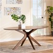 Baxton Studio Monte Modern Walnut Brown Finished Wood 71-Inch Oval Dining Table