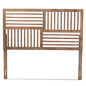 Baxton Studio Adler Ash Walnut Finished Wood King Size Headboard