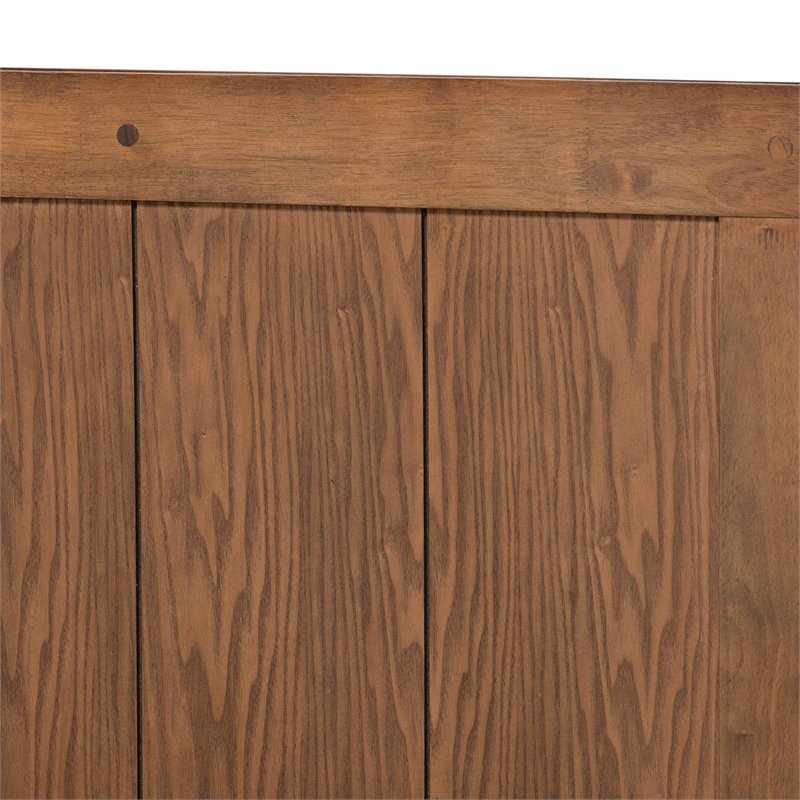 Baxton Studio Amira Ash Walnut Finished Wood Twin Size Platform Bed