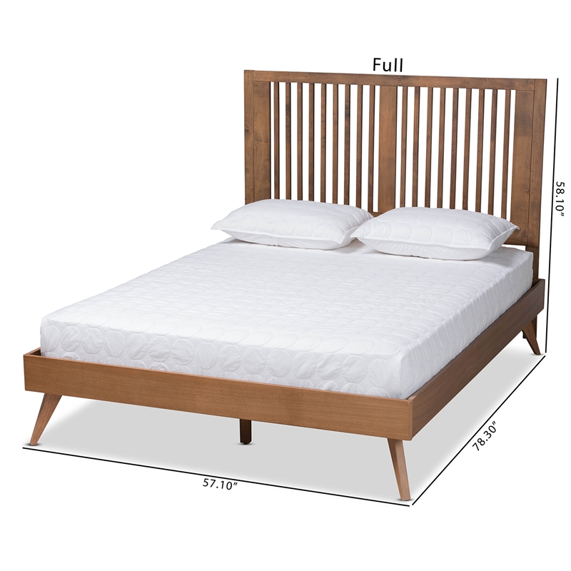 Baxton Studio Takeo Transitional Ash Walnut Finished Wood King Size Platform Bed