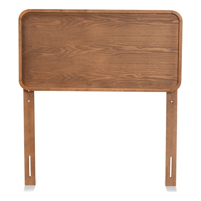 Baxton Studio Mailene Mid-Century Engineered Wood Twin Headboard in Walnut Brown