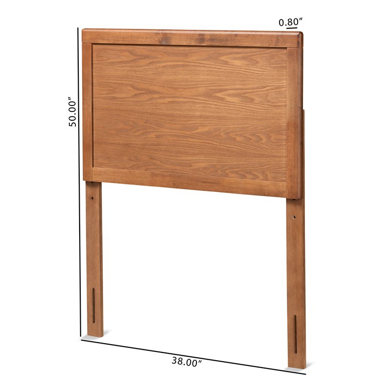 Baxton Studio Raya Walnut Brown Finished Wood Twin Size Headboard