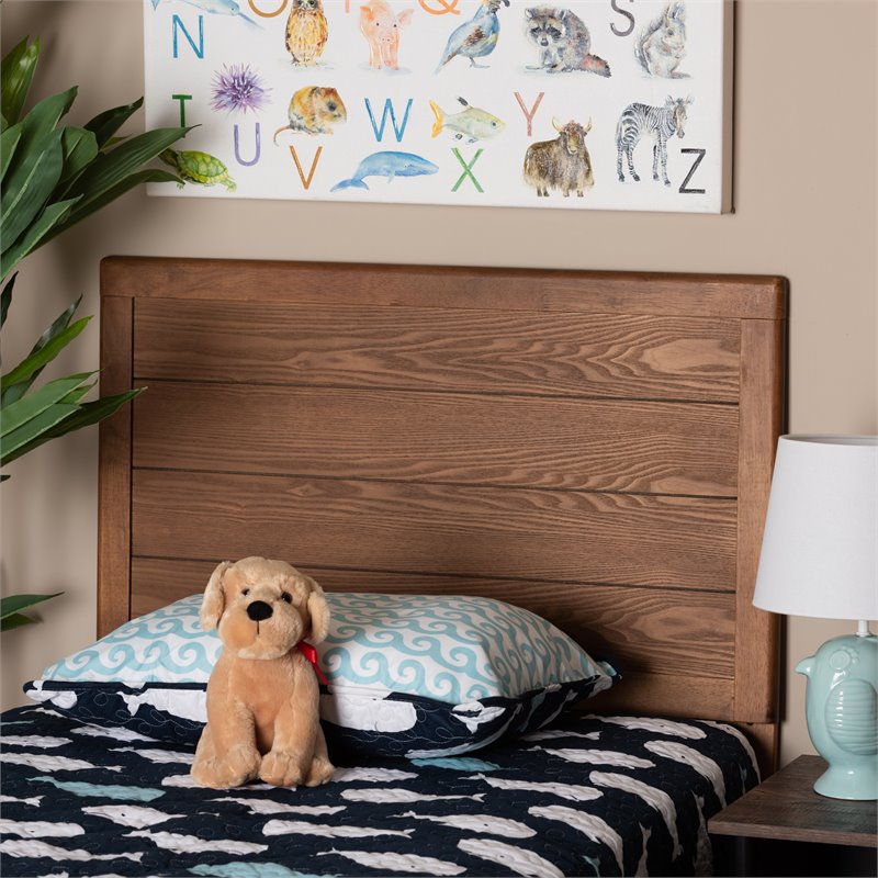 Baxton Studio Seren Walnut Brown Finished Wood Twin Size Headboard