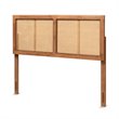 Baxton Studio Gilbert Walnut Finished Wood and Rattan Full Size Headboard