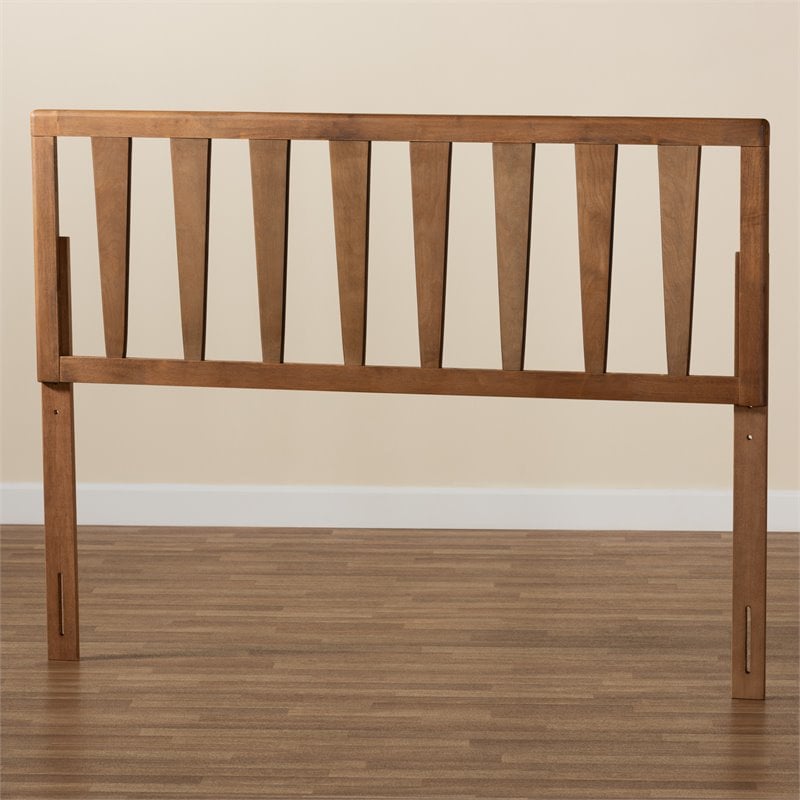Baxton Studio Duncan Walnut Finished Wood Full Size Headboard