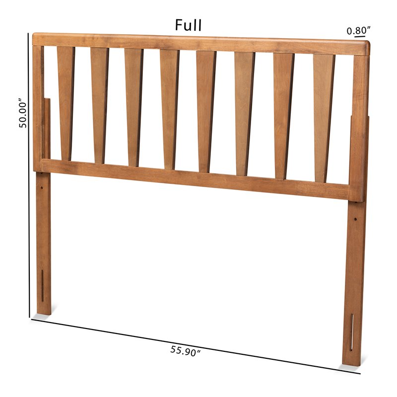 Baxton Studio Duncan Walnut Finished Wood Full Size Headboard