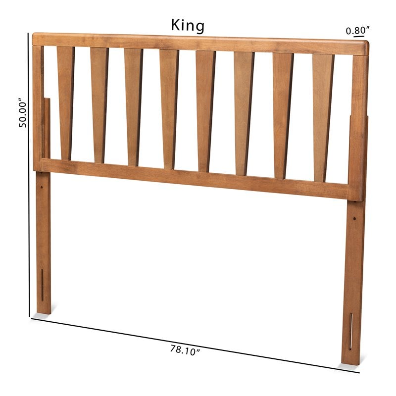Baxton Studio Duncan Walnut Finished Wood Full Size Headboard