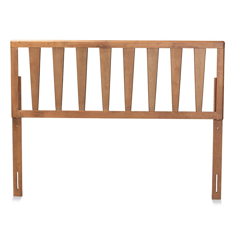 Baxton Studio Duncan Walnut Finished Wood Queen Size Headboard