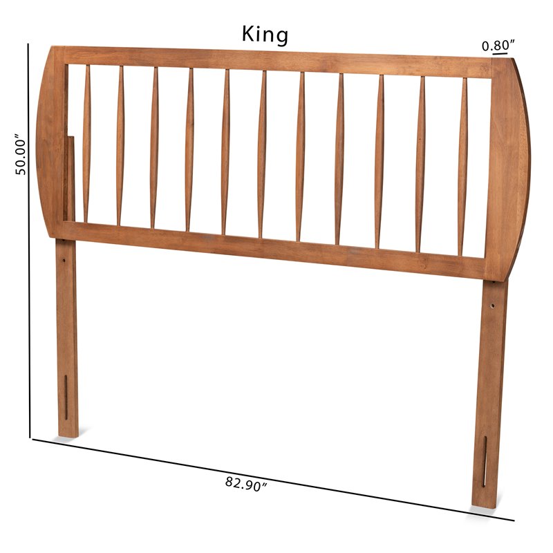 Baxton Studio Norman Walnut Finished Wood Full Size Headboard