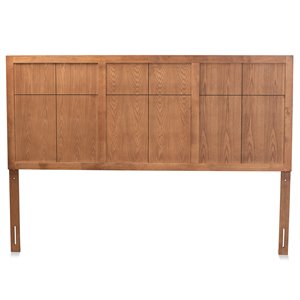 Baxton Studio Monroe Walnut Finished Wood King Size Headboard