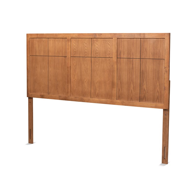 Baxton Studio Monroe Walnut Finished Wood King Size Headboard