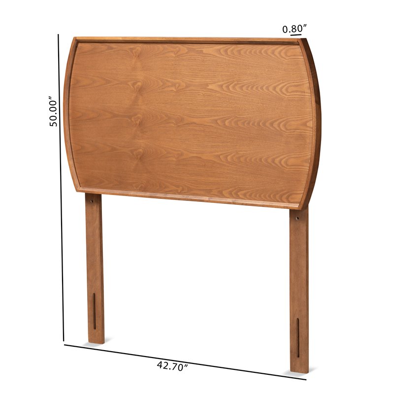 Baxton Studio Laurien Walnut Finished Wood Twin Size Headboard