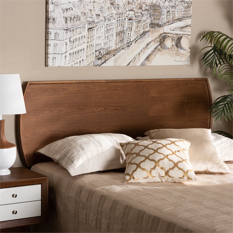 Baxton Studio Laurien Walnut Finished Wood Full Size Headboard