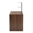 Baxton Studio White and Brown Finished Wood Storage Computer Desk with Shelves