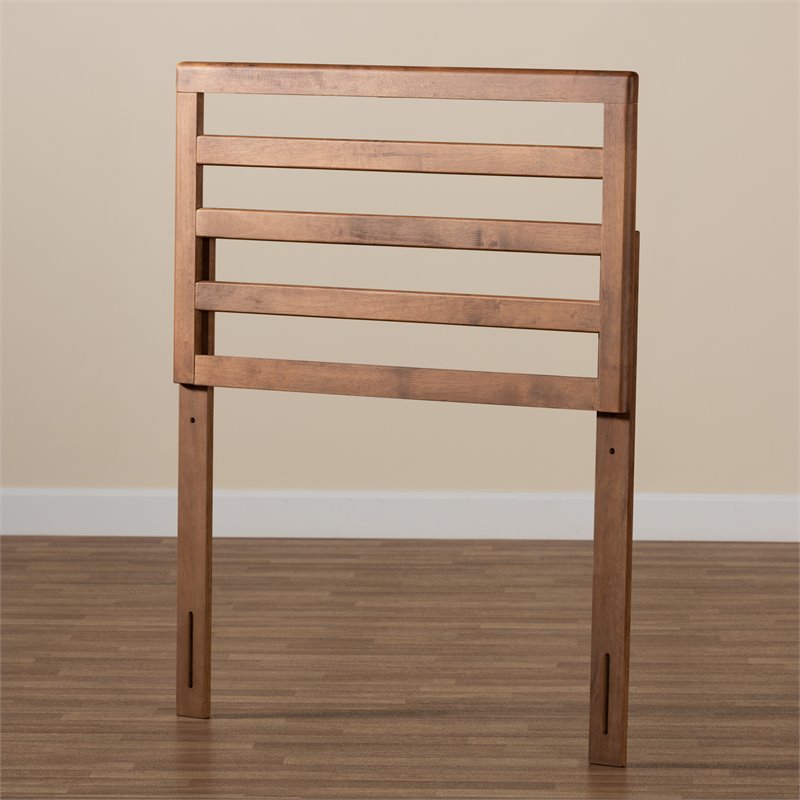 Baxton Studio Akemi Walnut Finished Wood Twin Size Headboard