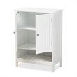 Baxton Studio Jaela Engineered Wood 2-Door Bathroom Storage Cabinet in White