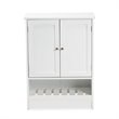 Baxton Studio Jaela Engineered Wood 2-Door Bathroom Storage Cabinet in White