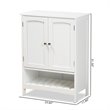 Baxton Studio Jaela Engineered Wood 2-Door Bathroom Storage Cabinet in White
