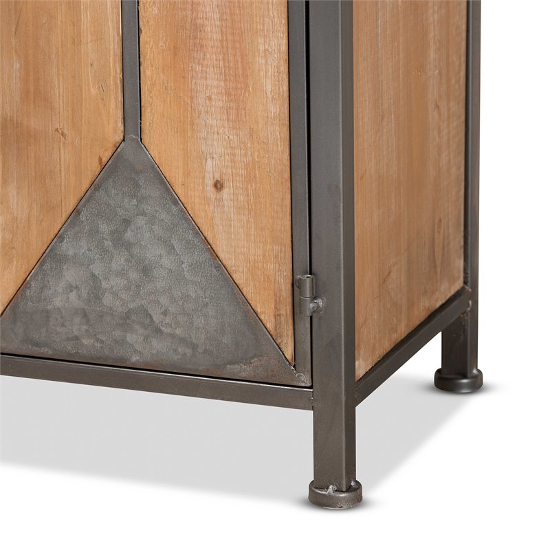 Baxton Studio Laurel 3-Drawers Wood Accent Chest in Whitewashed Oak/Antique Gray