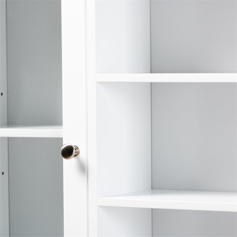 Baxton Studio Campbell White Finished Wood Over the Toilet Bathroom Cabinet