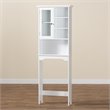 Baxton Studio Campbell White Finished Wood Over the Toilet Bathroom Cabinet