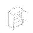 Baxton Studio Rossin Oak Brown Finished Wood 2-Door Entryway Shoe Cabinet