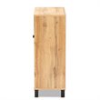 Baxton Studio Rossin Oak Brown Finished Wood 2-Door Entryway Shoe Cabinet