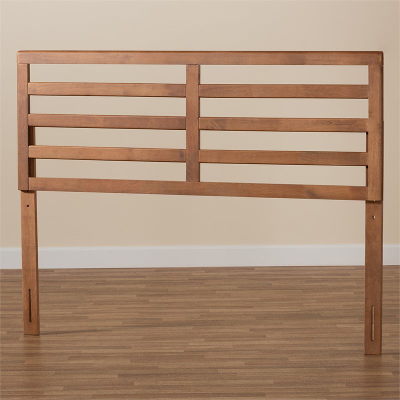 Baxton Studio Akemi Walnut Finished Wood Full Size Headboard