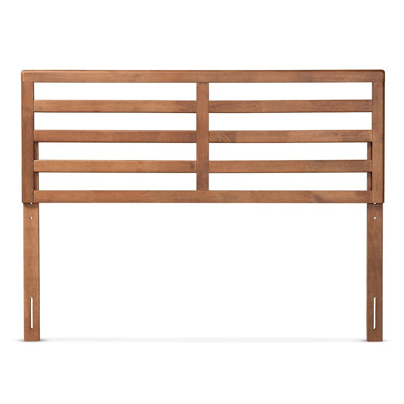 Baxton Studio Akemi Walnut Finished Wood Queen Size Headboard