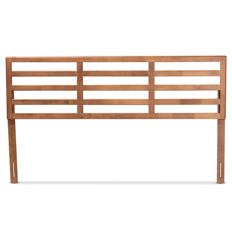 Baxton Studio Akemi Walnut Finished Wood King Size Headboard