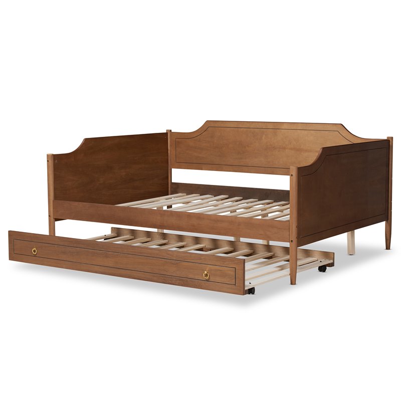 Baxton Studio Alya Brown Finished Wood Full Size Daybed