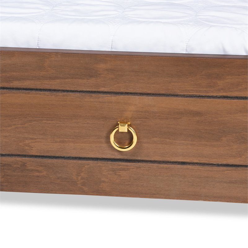 Baxton Studio Alya Brown Finished Wood Full Size Daybed