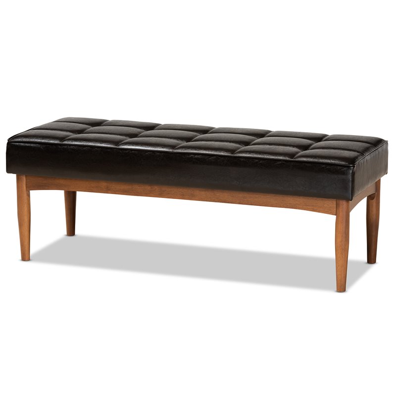Baxton Studio Sanford Brown Finished Wood 4-Piece Dining Nook Set