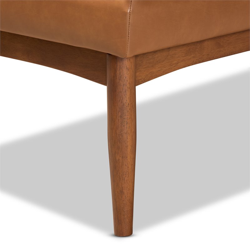 Baxton Studio Sanford Tan Walnut Brown Finished Wood 3-Piece Dining Nook Set