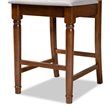 Baxton Studio Darcie Grey and Walnut Brown Finished Wood 5-Piece Pub Set