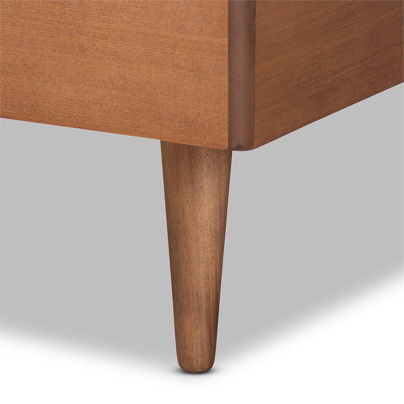 Baxton Studio Kuro Walnut Brown Finished Wood Twin Size Platform Bed