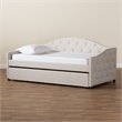 Baxton Studio Becker Transitional Brown Beige Twin Size Daybed with Trundle