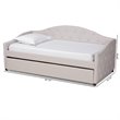 Baxton Studio Becker Transitional Brown Beige Twin Size Daybed with Trundle