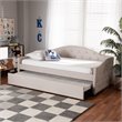 Baxton Studio Becker Transitional Brown Beige Twin Size Daybed with Trundle