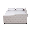 Baxton Studio Becker Transitional Beige Queen Size Daybed with Trundle