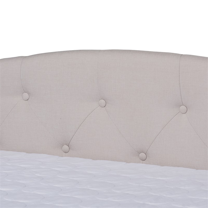 Baxton Studio Becker Transitional Beige Queen Size Daybed with Trundle